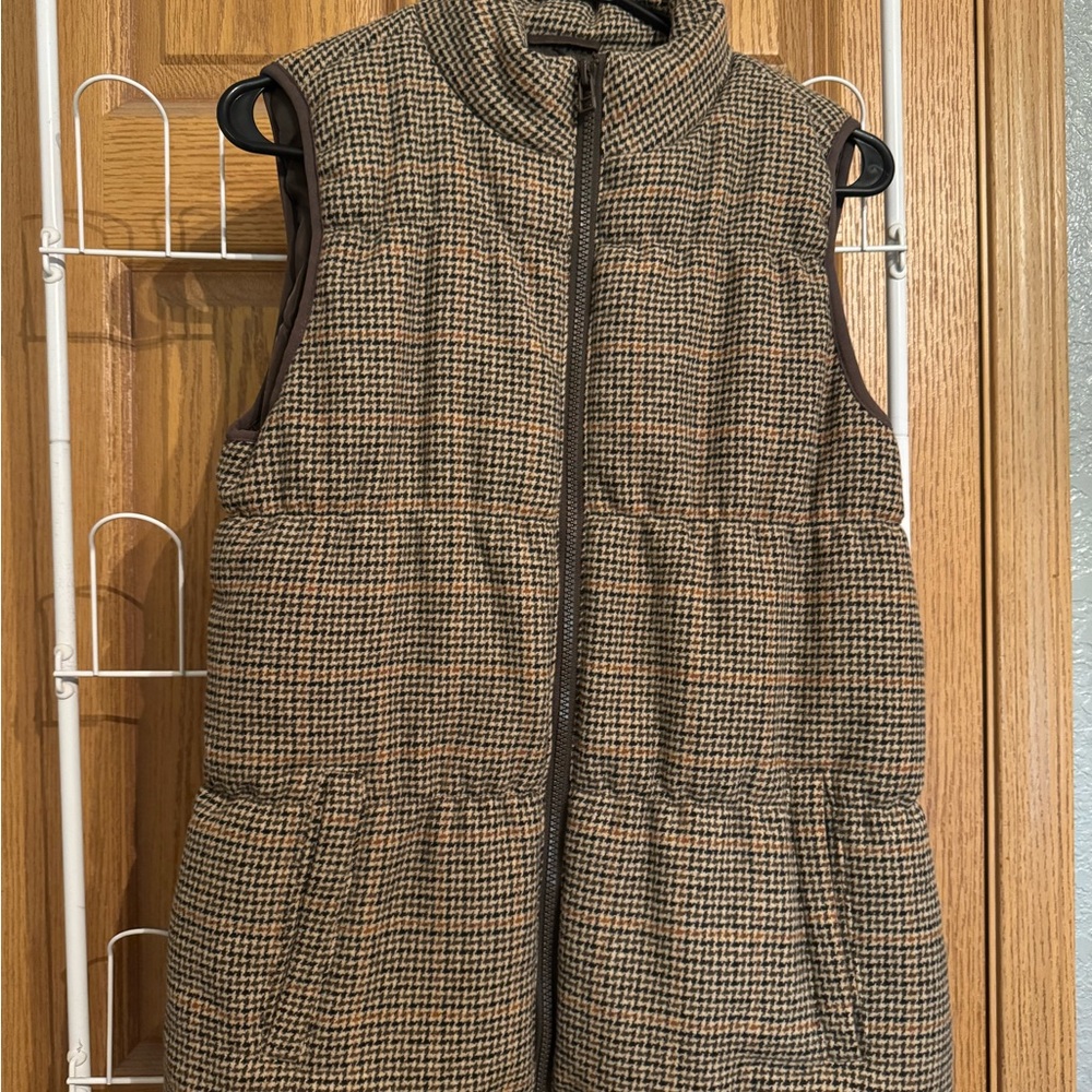 Maurices Brown and Black Checkered Vest